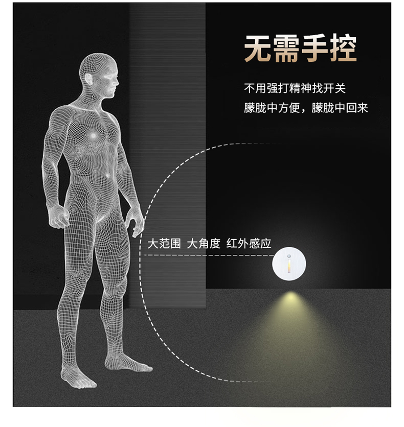 圆形嵌入式感应地脚灯